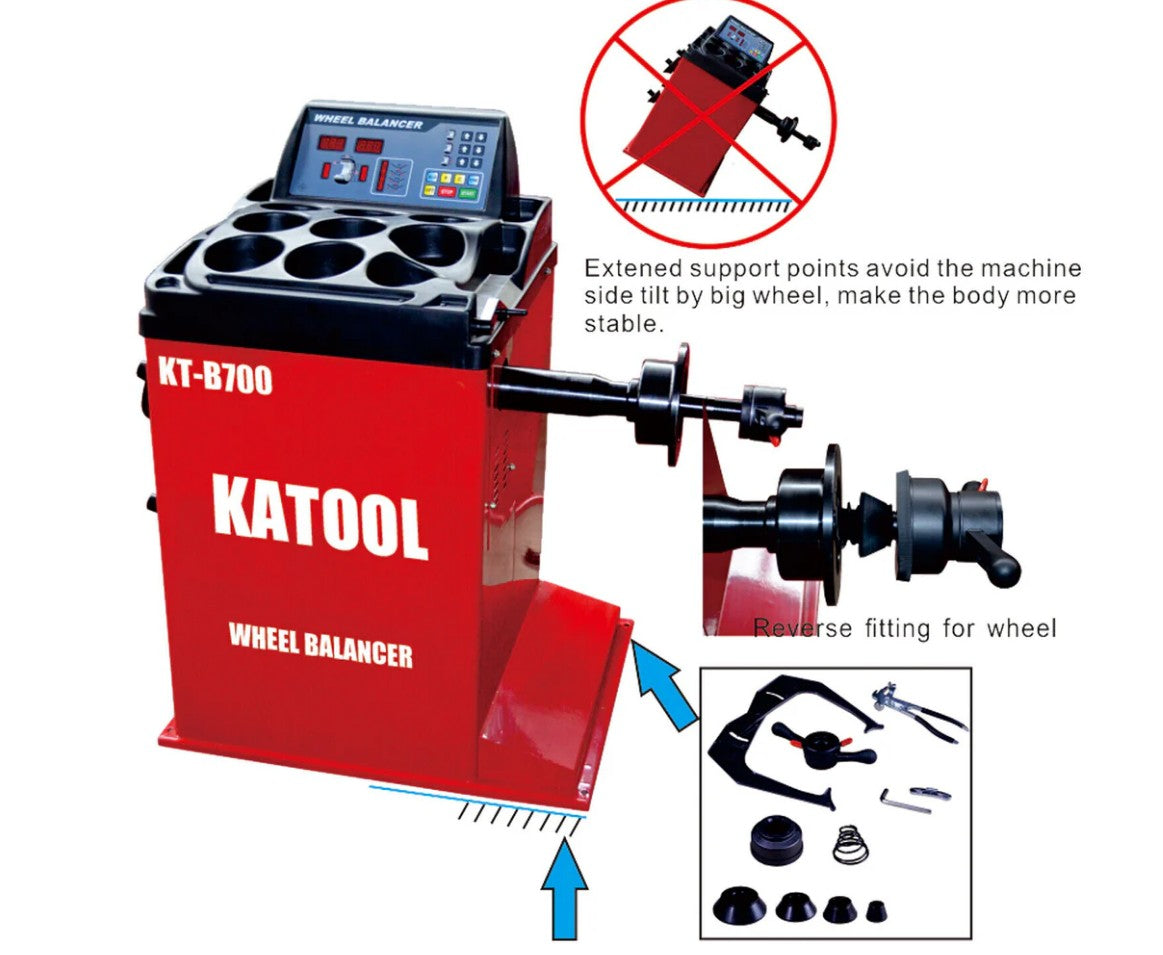 Katool KT-T850 Tilt-Back Tire Changer & KT-B700 Wheel Balancer Combo