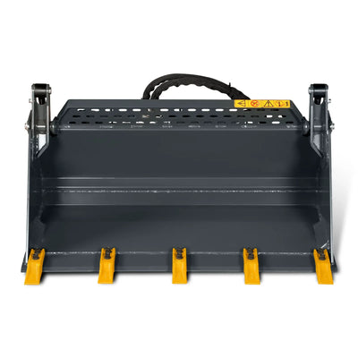 MechMaxx 44" 4-in-1 Combo Bucket Attachment for Mini Skid Steer with Quick Attach Universal Mount