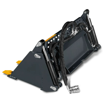 MechMaxx 44" 4-in-1 Combo Bucket Attachment for Mini Skid Steer with Quick Attach Universal Mount