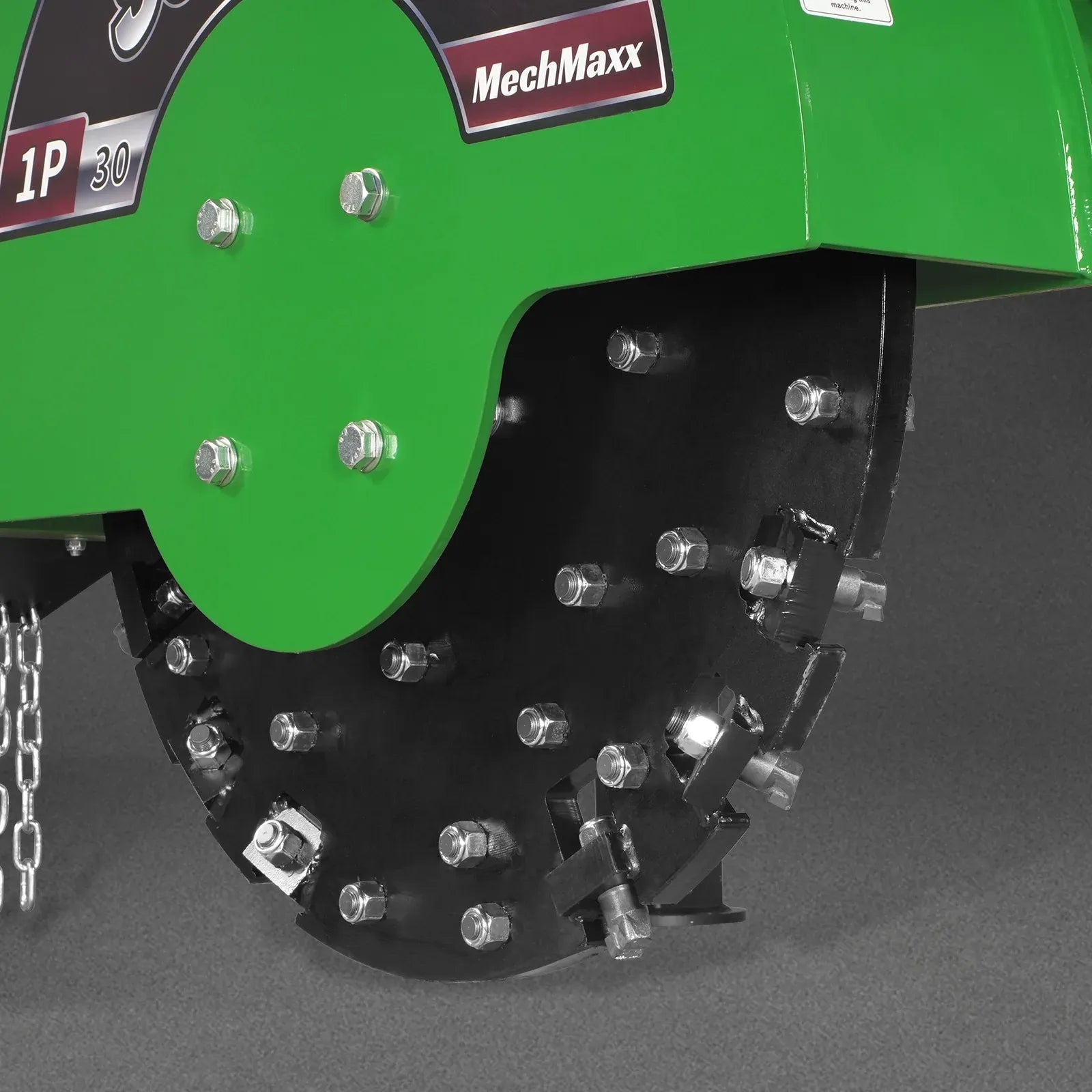 MechMaxx 3-Point PTO Stump Grinder with 30" Flywheel and 44 Carbide Teeth for 40–100HP Tractors, Includes PTO Shaft with Slip Clutch, Model SG30PRO