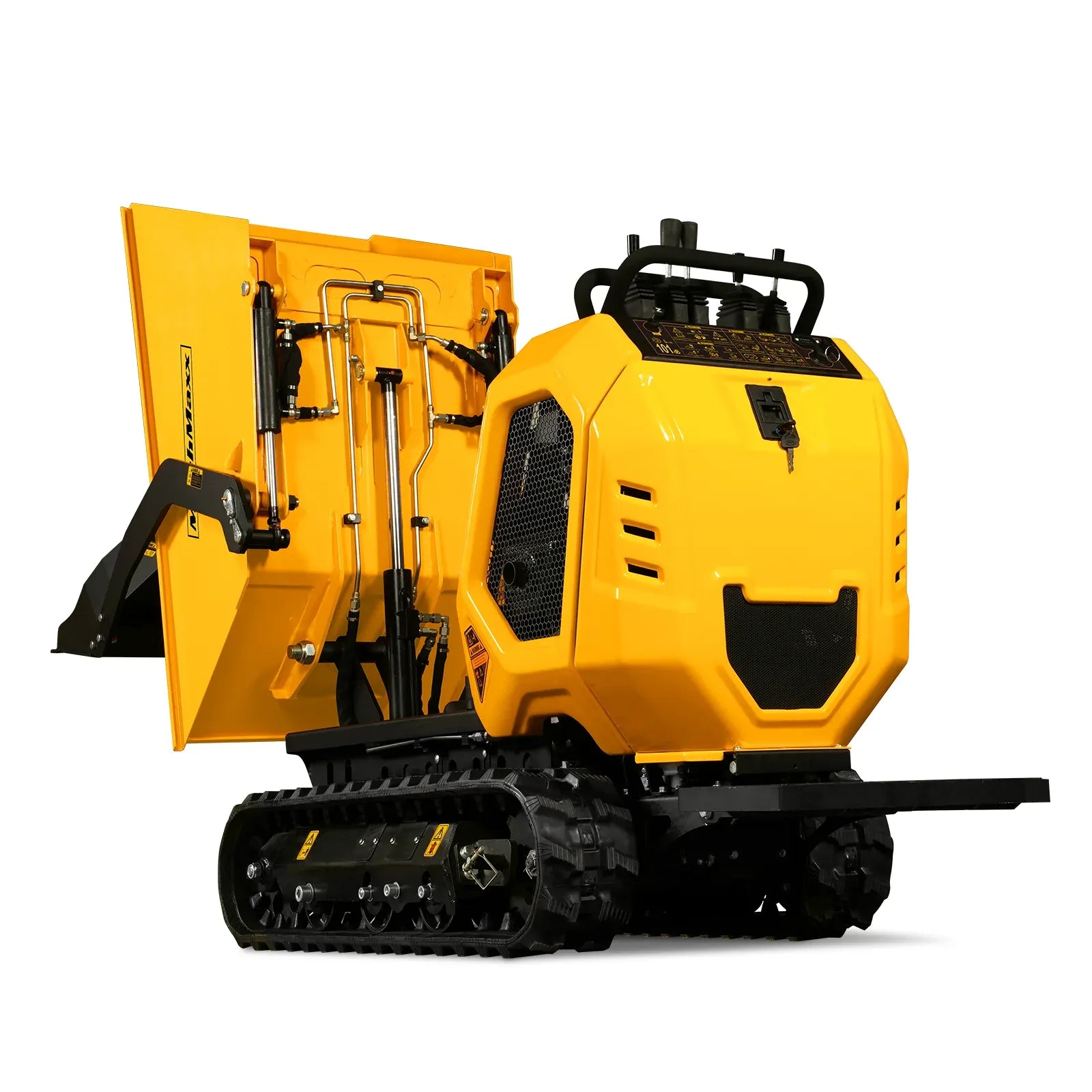 MechMaxx 1800 lb 420cc E-Start Gas Powered Hydraulic Track Mini Dumper with Self-Loading, Model T80