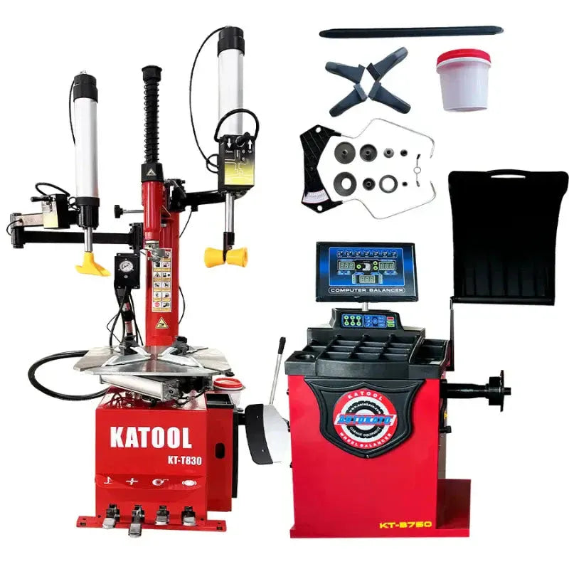 Katool KT-T830 Tire Changer & KT-B750 Wheel Balancer Shop Combo