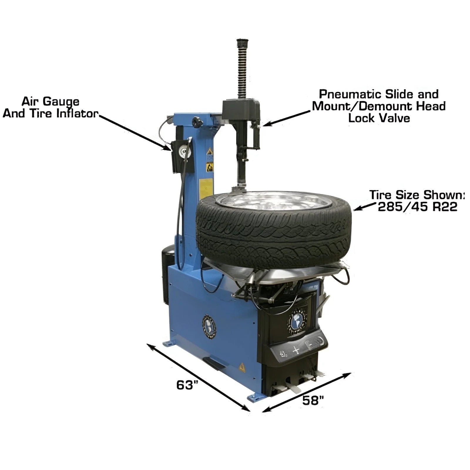 Atlas TC755EZ Tilt-Back Rim Clamp Tire Changer and WB49-2 PRO Wheel Balancer Combo