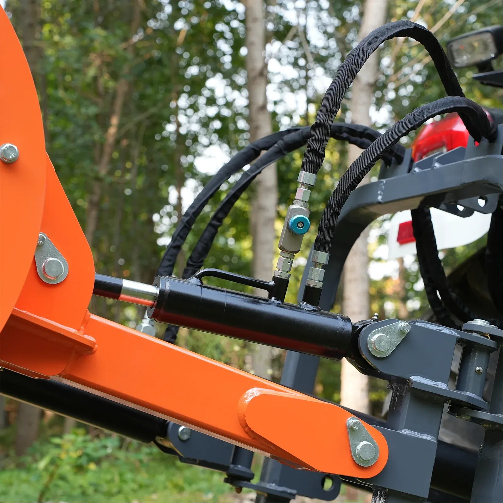 MechMaxx 24" Cutting Wheel Hydraulic Cylinder Stump Grinder for 35–60HP Tractors, Includes PTO Shaft with Slip Clutch, Model TSG61