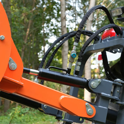 MechMaxx 24" Cutting Wheel Hydraulic Cylinder Stump Grinder for 35–60HP Tractors, Includes PTO Shaft with Slip Clutch, Model TSG61