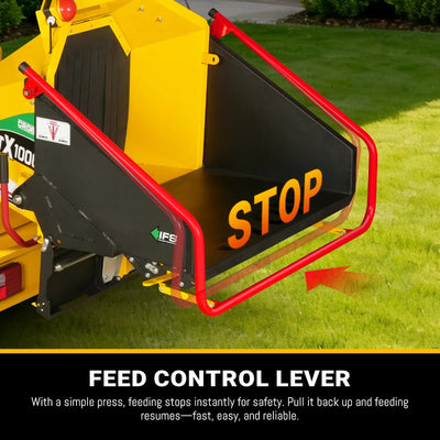 MechMaxx 8" 35HP 1000cc ZONSEN Commercial Hydraulic Wood Chipper, Model TX1000