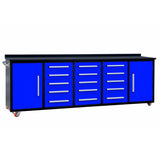 Chery Industrial 15-Drawer Storage Workbench with Wheels 10FT - SUIWB10152BLAC
