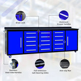 Chery Industrial 15-Drawer Storage Workbench with Wheels 10FT - SUIWB10152BLAC