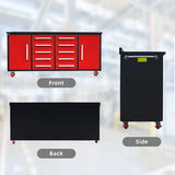 Chery Industrial 7ft 10-drawer Storage Workbench with Wheels - SUIWB07102RDAC