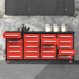 Chery Industrial 7ft 20-Drawer Storage Workbench with Wheels - SUIWB0720RDAC