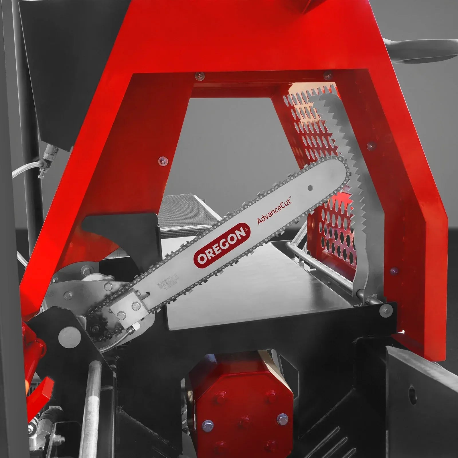MechMaxx 20 Ton Log Splitter Processor with Conveyor and HONDA GX390 Engine, 24" x 15" Capacity with 18" Chainsaw, Model HLS20