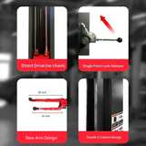 Katool KT-AS110D 11,000 lb Asymmetric 2-Post Car Lift with Single-Point Lock Release