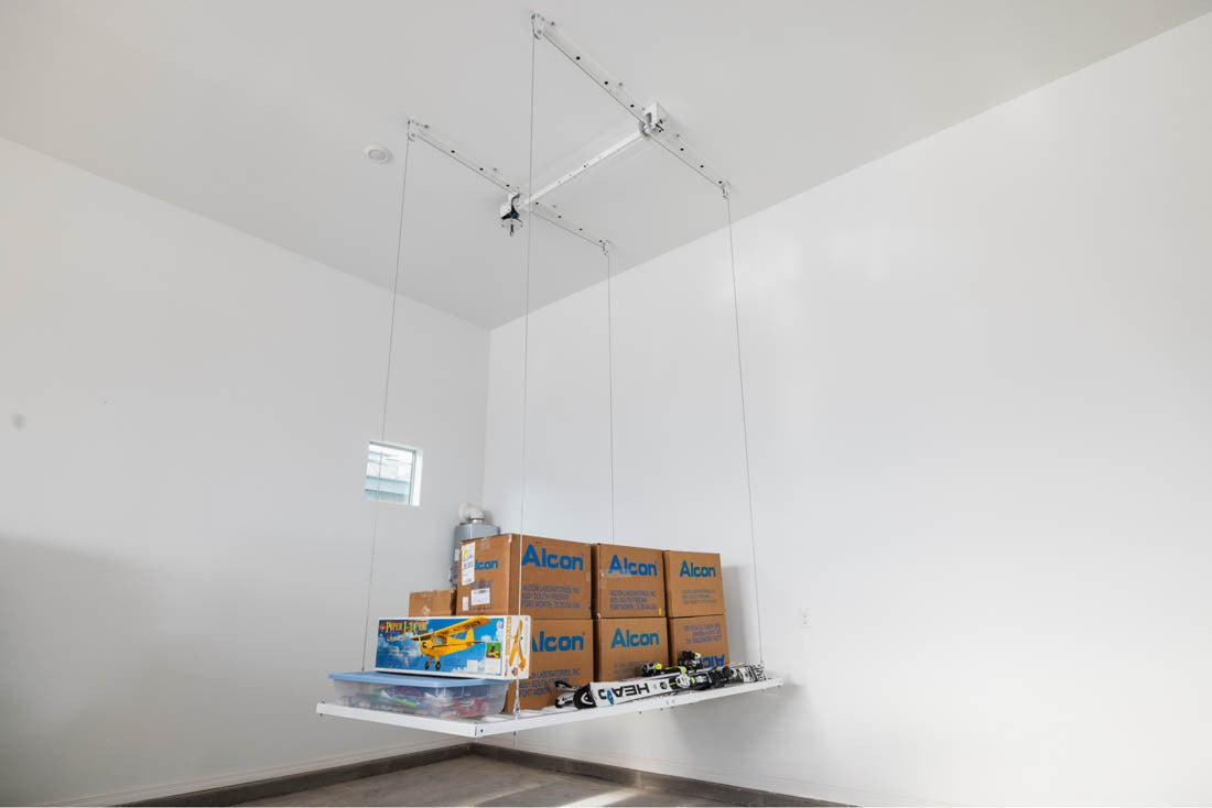 EZ Garage Storage E-Z Lift MAX 4 ft x 6 ft Overhead Storage Lift 11 ft Drop 400 lb - R4X6M