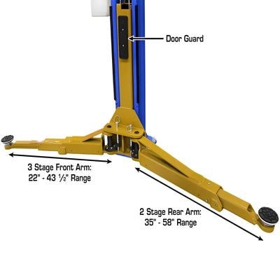 Atlas PVL10 Platinum 2-Post Lift with Extension Kit