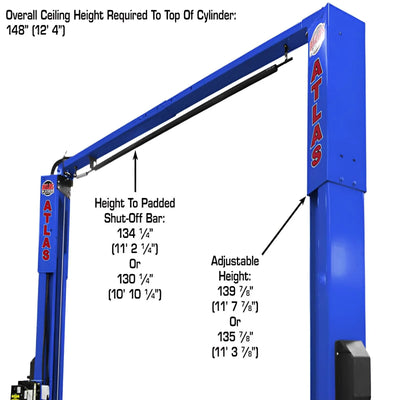 Atlas PVL10 Platinum 2-Post Lift with Extension Kit