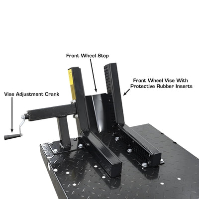 Atlas ACL Air-Operated Motorcycle Lift with Roller Plate and 1,000 lb Capacity