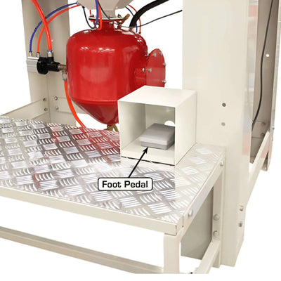 Atlas PSBC990 Extra Large Pressurized Sandblast Cabinet with Vacuum System and LED Lighting