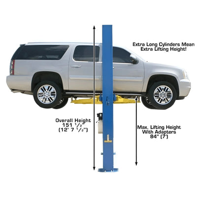 Atlas OHX10000X 10,000 lb Extra-Tall Heavy-Duty 2-Post Lift – Commercial Grade