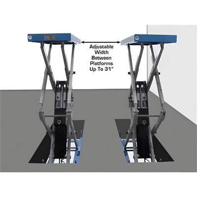 Atlas FM9SL In-Ground Full-Rise Scissor Lift with 9,000 lb Capacity and Flush-Mount Design