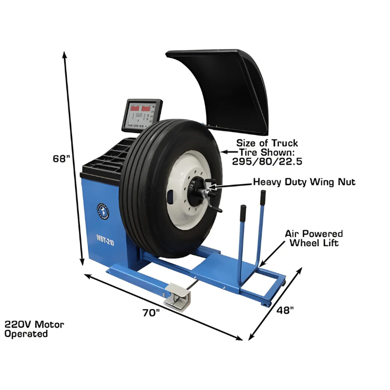 Atlas WBT-210 Heavy-Duty Truck Wheel Balancer – Commercial Grade Spin Balancer