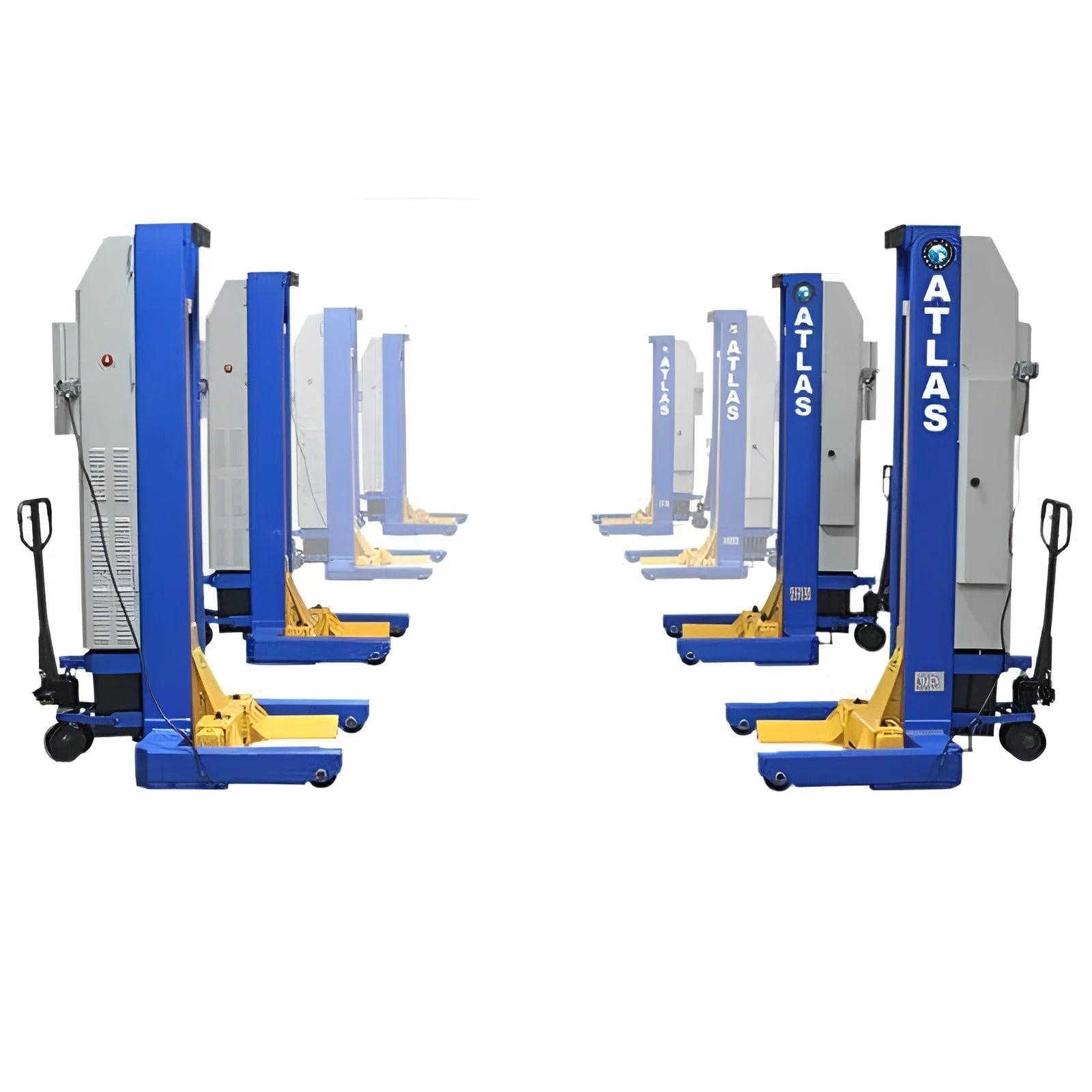 Atlas ALI Certified 66,000 lb Battery-Powered Mobile Column Lift System