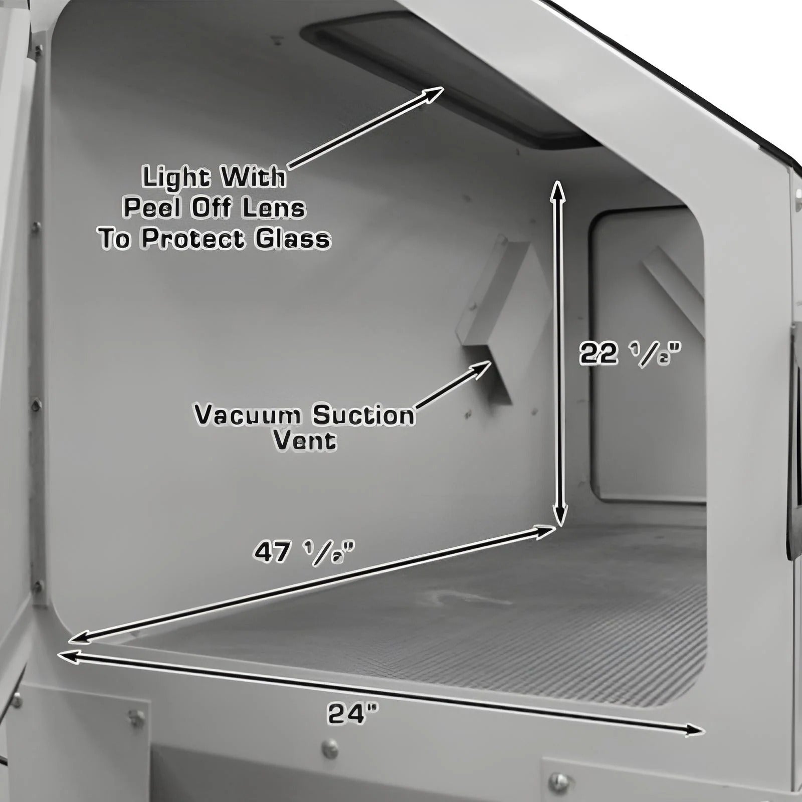 Atlas SBC420 Sandblast Cabinet with Integrated Vacuum System