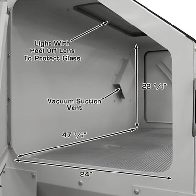 Atlas SBC420 Sandblast Cabinet with Integrated Vacuum System