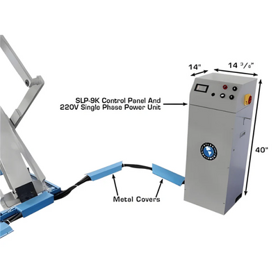 Atlas SLP9K Full-Rise Scissor Lift with 9,000 lb Capacity and Low-Profile Open Center Design