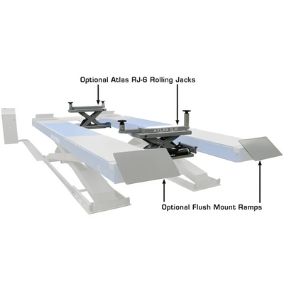 Atlas 12AWFSL 12,000 lb Alignment Scissor Lift with Wheels-Free System