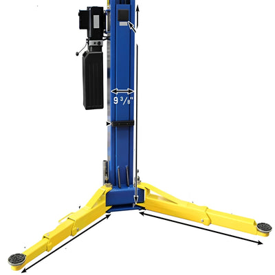 Atlas 9OHSC Overhead 2-Post Lift with Lawn Mower Adapter Combo