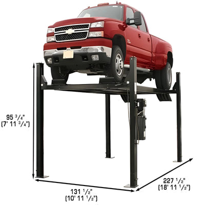 Atlas PRO9000 4-Post Vehicle Lift with RJ6 Rolling Bridge Jacks Combo