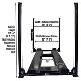 Atlas PRO8000EXT-L 8,000 lb 4-Post Lift with Dual RJ35 Sliding Bridge Jacks Combo
