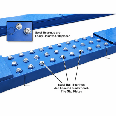Atlas 414A 14,000 lb 4-Post Alignment Lift with RJ8 Rolling Jacks Combo