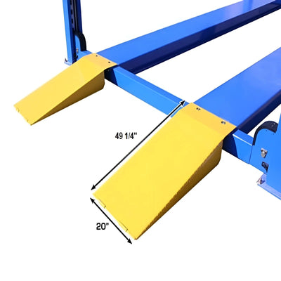 Atlas 414 14,000 lb Heavy-Duty 4-Post Lift with Dual RJ8 Rolling Jacks – Commercial Grade Combo