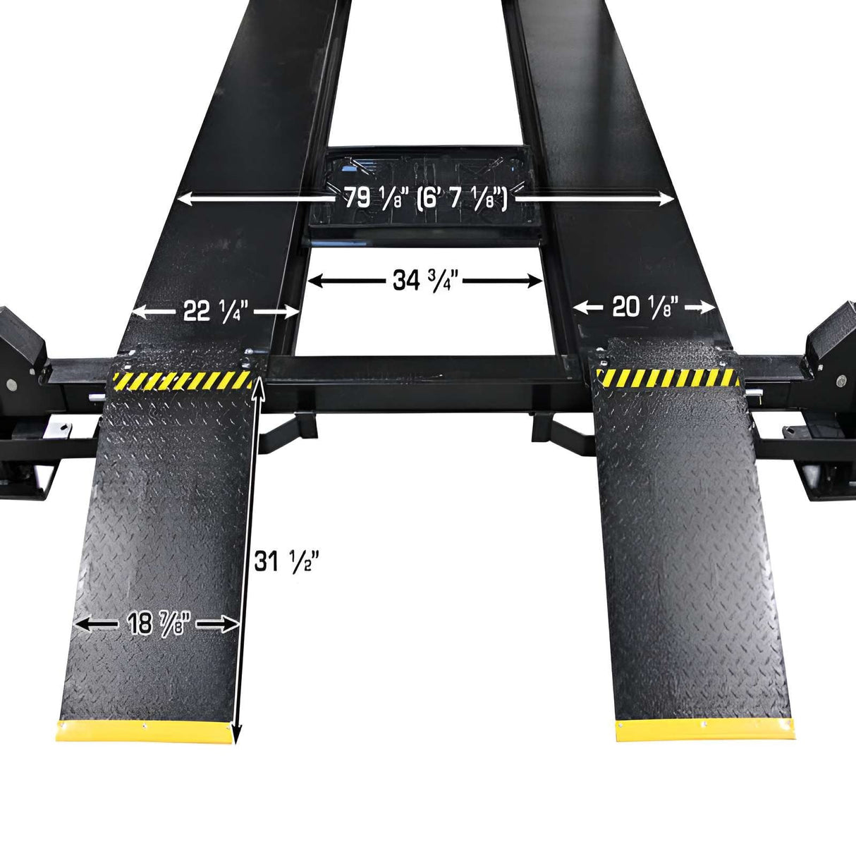Atlas APEX9 ALI Certified 9,000 lb 4-Post Car Lift with RJ6 Rolling Bridge Jacks Combo