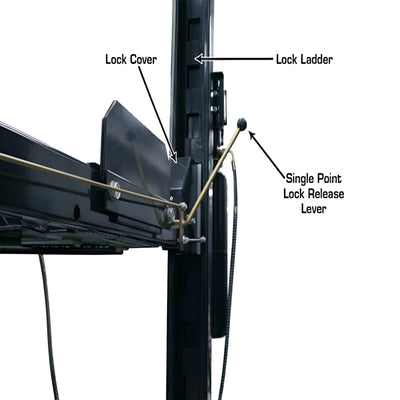 Atlas PRO8000EXT 4-Post Lift with Pro-Floor Garage Storage System Combo