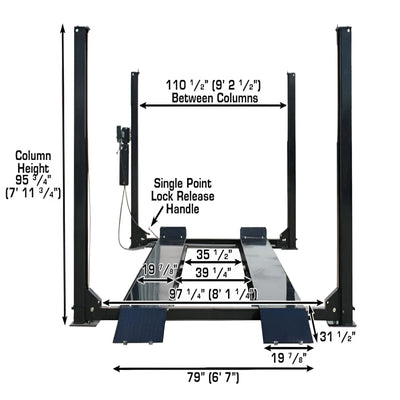 Atlas PRO9000 9,000 lb Capacity  4-Post Garage Vehicle Lift