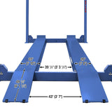 Atlas Platinum PVL14 ALI Certified 14000 lb 4-Post Lift Combo with RJ7000 Rolling Jacks