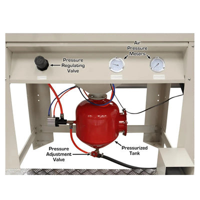 Atlas PSBC990 Extra Large Pressurized Sandblast Cabinet with Vacuum System and LED Lighting