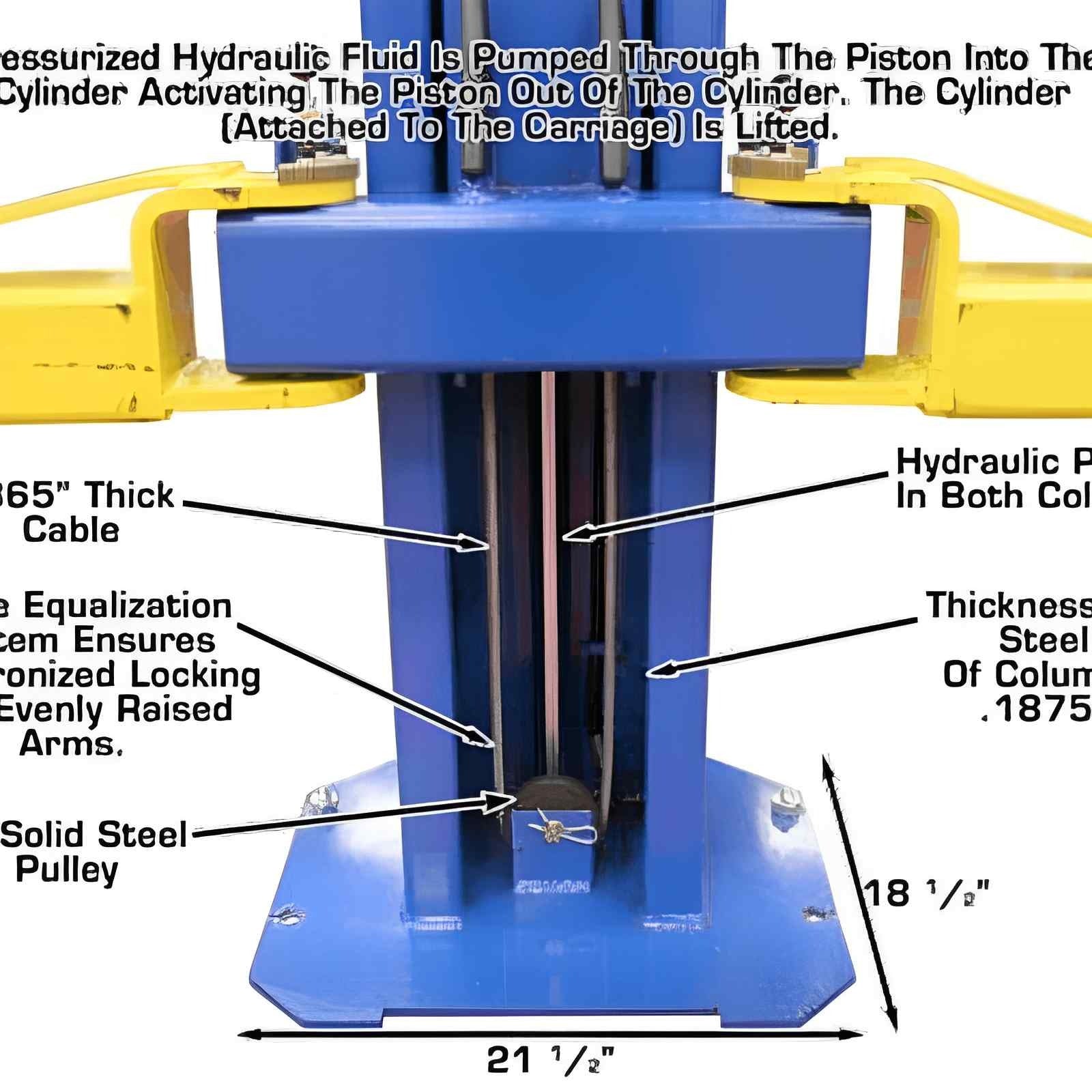 Atlas OHX10000X 10,000 lb Extra-Tall Heavy-Duty 2-Post Lift – Commercial Grade
