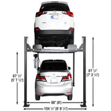Atlas APEX8 ALI Certified 8,000 lb 4-Post Lift with Dual RJ35 Sliding Bridge Jacks Combo