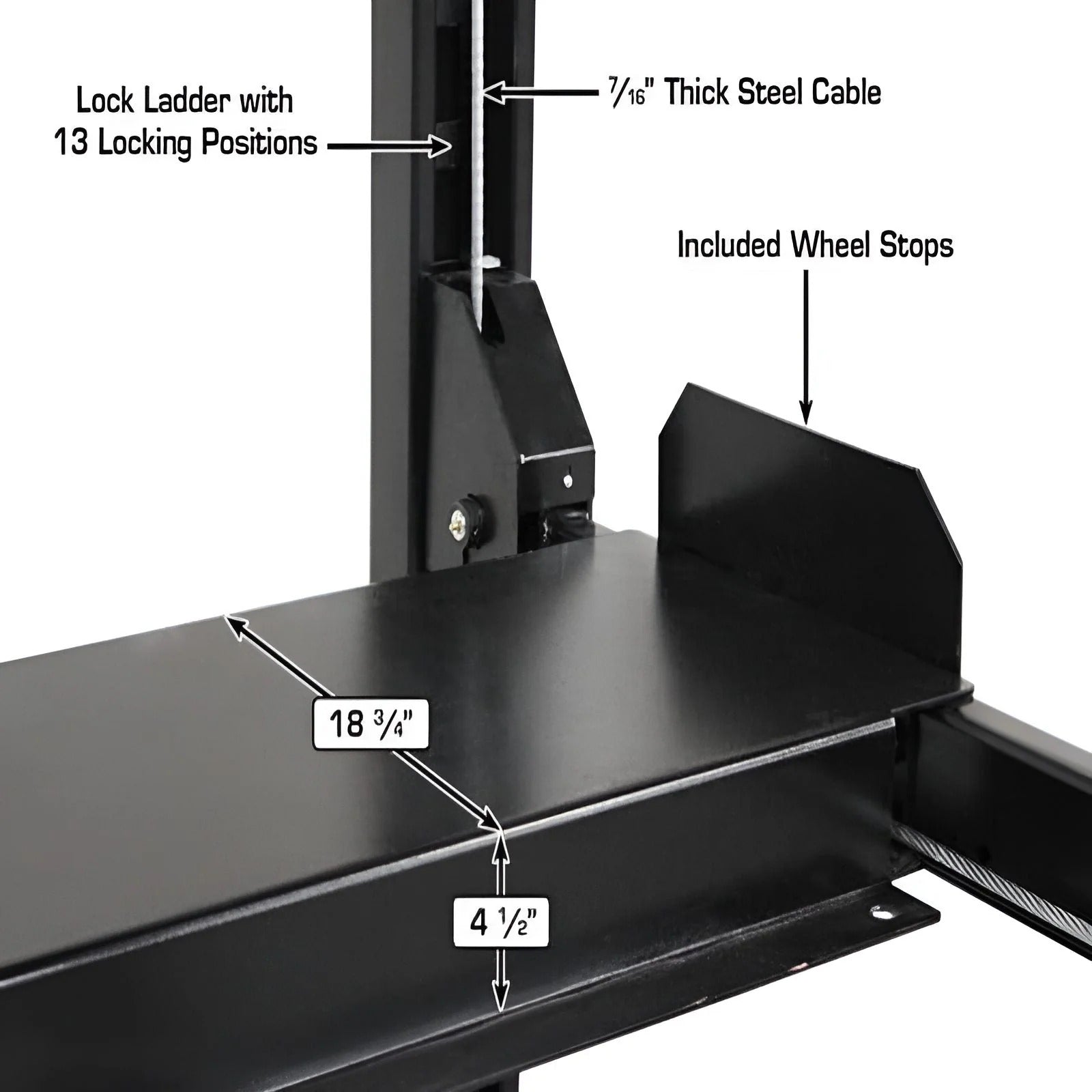 Atlas ALI Certified APEX8 4-Post Lift with Pro-Floor Storage System Combo