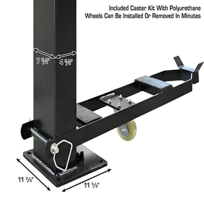 Atlas APEX9 ALI Certified 9,000 lb 4-Post Car Lift with RJ6 Rolling Bridge Jacks Combo