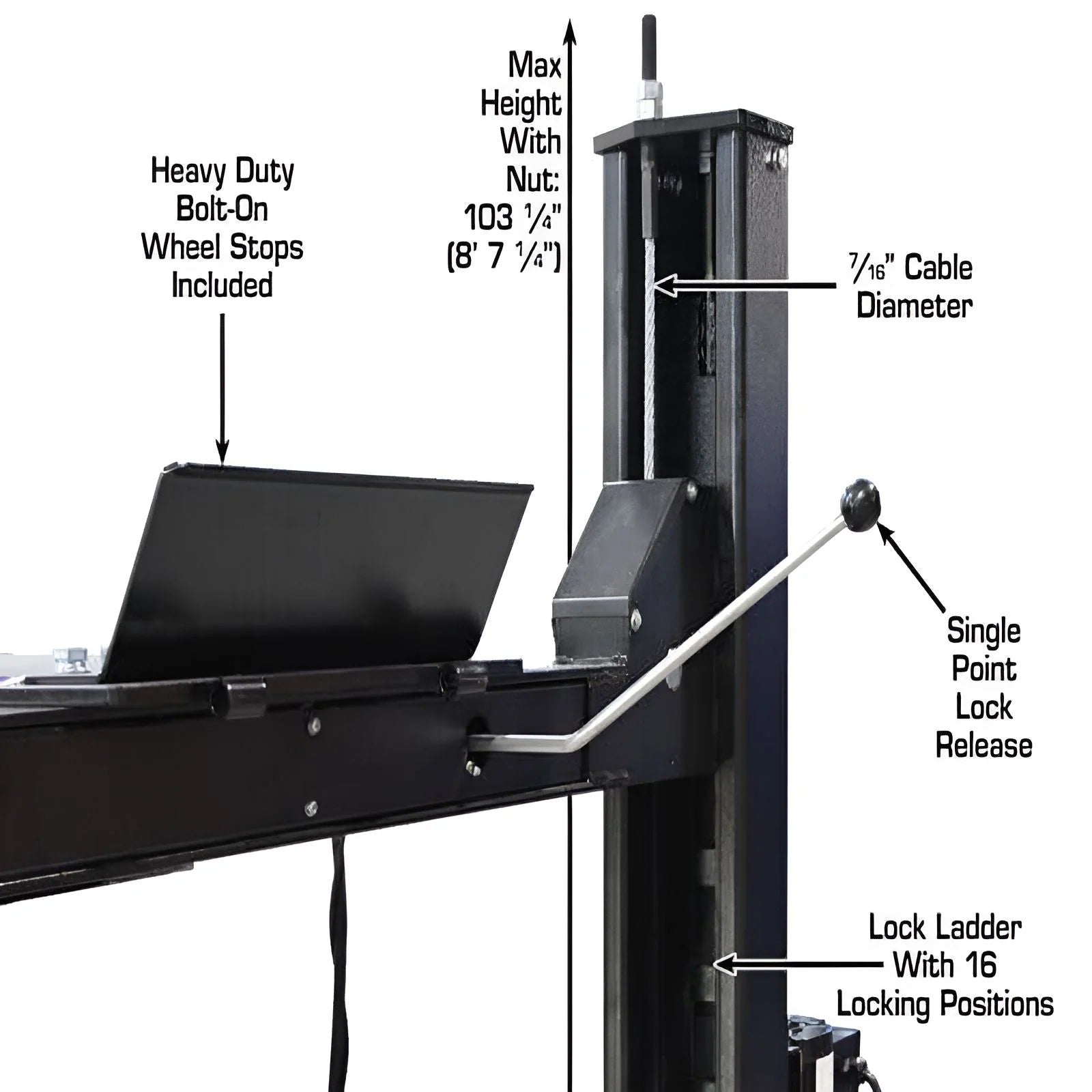 Atlas APEX9 ALI Certified 9,000 lb Capacity 4-Post Vehicle Lift