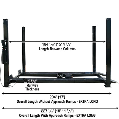 Atlas PRO9000 9,000 lb Capacity  4-Post Garage Vehicle Lift