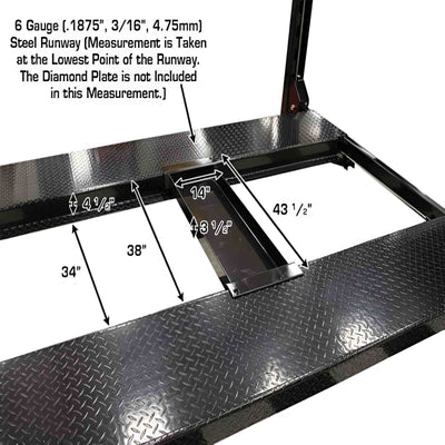 Atlas PRO8000EXT-L 8,000 lb 4-Post Lift with Dual RJ35 Sliding Bridge Jacks Combo