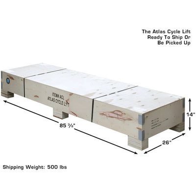 Atlas CycleLift Air-Operated Motorcycle Lift with 1,000 lb Capacity and Extended Platform (WILL CALL)