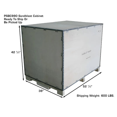 Atlas PSBC990 Extra Large Pressurized Sandblast Cabinet with Vacuum System and LED Lighting