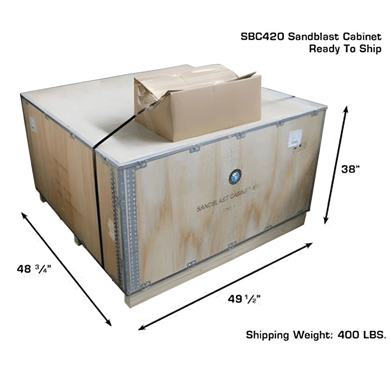 Atlas SBC420 Sandblast Cabinet with Integrated Vacuum System