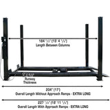 Atlas PRO9000 4-Post Vehicle Lift with RJ6 Rolling Bridge Jacks Combo